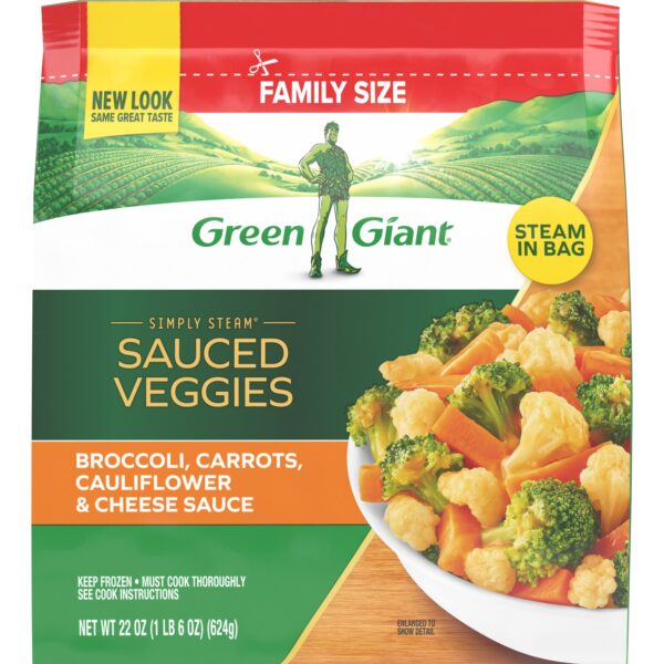 Green Giant® Simply Steam™ Family Size Broccoli, Carrots, Cauliflower & Cheese Sauce