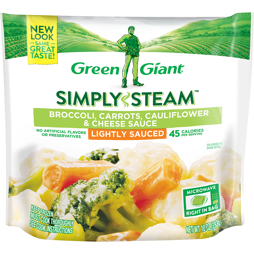 Green Giant® Simply Steam™ Broccoli, Carrots, Cauliflower & Cheese Sauce