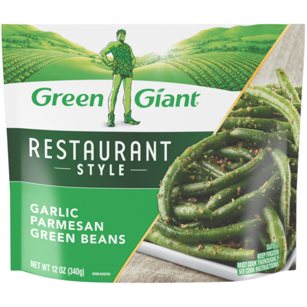 Green Giant Restaurant Style Garlic Parmesan Green Beans frozen side dish.