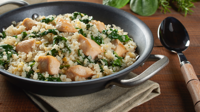 Skillet Chicken and “Rice” Recipe