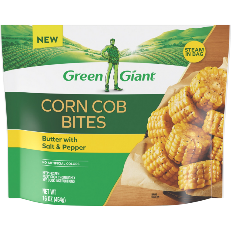 Green Giant Corn Cob Bites Butter with Salt and Pepper flavored frozen vegetable side dish.