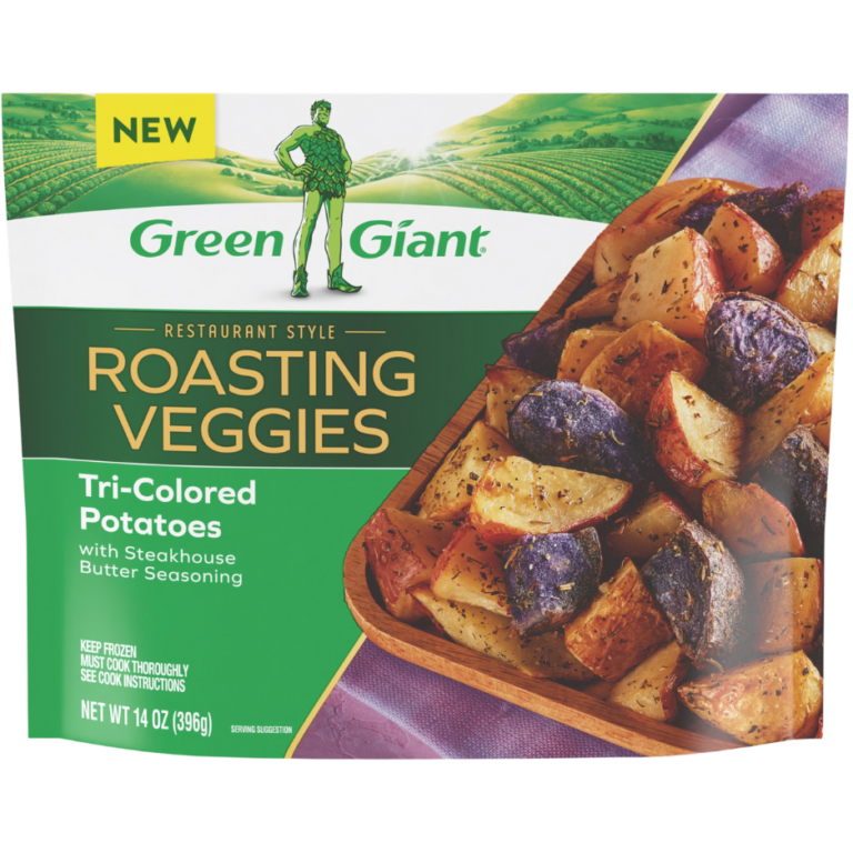 Green Giant Roasting Veggies Tri-Colored Potatoes with Steakhouse Butter Seasoning.