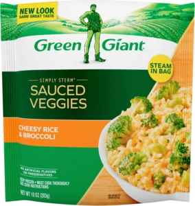 Green Giant Cheesy Rice & Broccoli sauced Frozen Vegetables
